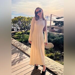 DISSH Cream Long Sleeve Dress